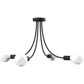 Lumicom CLASSIC Plafoniera, 4XE27, max 42W, metallo, nero opaco, D.60cm