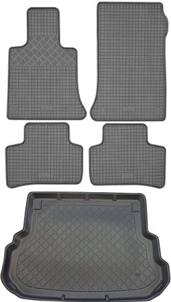 OEM Juego De Alfombrillas De Goma Para Coche Y Alfombrilla Para Maletero Para Mercedes Glk X204 Suv (5 Puertas) De Junio De 2008 A Agosto De 2015