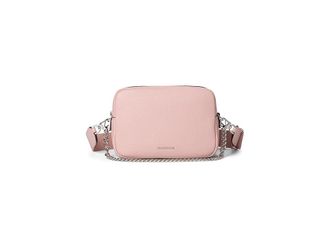 Michael Kors Bryant Medium Double Zip Chain Camera Crossbody Cross Body Womens Handbags Smokey Rose, Leather/Polyester