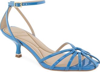 Kenneth Cole Genevieve Ankle Strap Sandal in Blue Patent at Nordstrom, Size 6.5