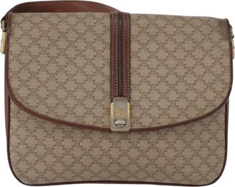 Celine Vintage Macadam Canvas Beige Canvas Backpack Bag (Pre-Owned)