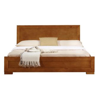 Camden Isle Trent Wooden Platform Bed in Oak, King/ Oak