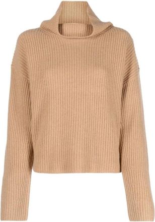 Polo Ralph Lauren Beige Wol Kasjmier Casual Pullover Sweater - Dames - Coltruien - Beige - XL - Wol - Truien & Vesten