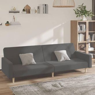 vidaXL vidaXL Divano Letto a 2 Posti Grigio Chiaro in Tessuto