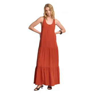 Kocca Maxi Dresses, female, Red, Size: XS Relaxed Full Length Flared Dress