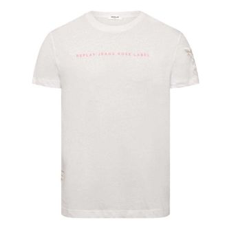 Replay Dames/Dames Label Katoenen T-Shirt (Wit)