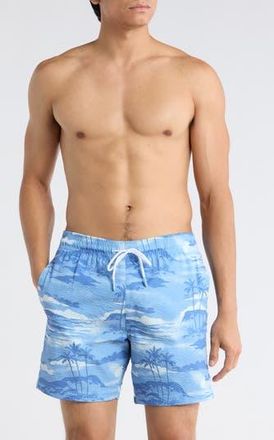 Trunks Surf & Swim Co. Sano 6.5-Inch Swim Trunks in Tonal Blue at Nordstrom Rack, Size X-Large