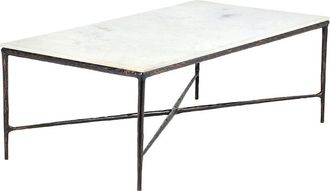 LR Home Lr Home Cassie Modern Marble & Iron Handmade Coffee Table