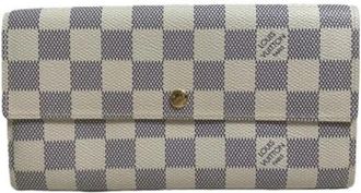 Louis Vuitton Pre-owned Stoffen Portemonnee - Dames - Vintage Accessoires - Wit - ONE Size - Vintage