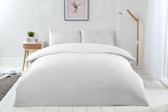 TJ Hughes Lyla Reversible Duvet Set in White - TJ Hughes