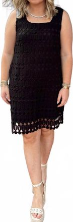 Entro Crochet Mini Dress In Black