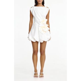 Acler Falldon Floral Appliqu&eacute; Bubble Cocktail Dress in Ivory at Nordstrom, Size 12