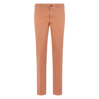 Slowear Chinos, male, Orange, Size: 2XL Slim Fit Cotton Pants