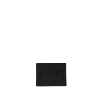 Dsquared2 Wallets & Cardholders, male, Black, Size: ONE SIZE Compact Leather Card Holder