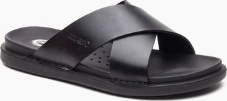 base Mens Base London Drift Leather Mens Black Sandals - Size: 12