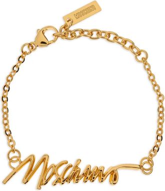 Moschino Bracciale con logo - Oro