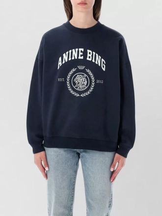 Anine Bing miles collegiate crewneck cotton sweatshirt