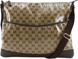 Gucci Pre-owned GG Crystal PVC Schoudertas - Dames - Vintage Schoudertas - Bruin - ONE Size - Vintage