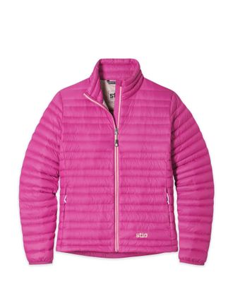 Stio | Womens Pinion Down Sweater Jacket, Size Extra Extra Small in Bold Bloom