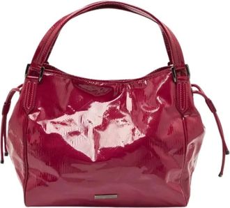 Burberry Pre-owned Handbags, female, Red, Size: ONE SIZE Pre-owned Fabric Tote