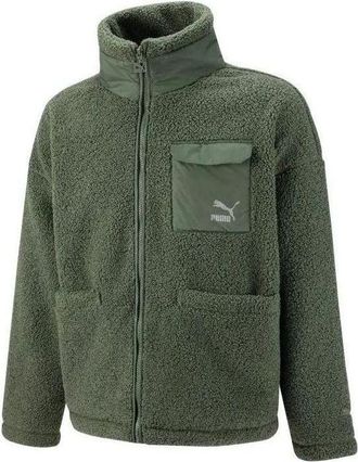 Puma Patch Pocket Sherpa Jacket Green 539570-64