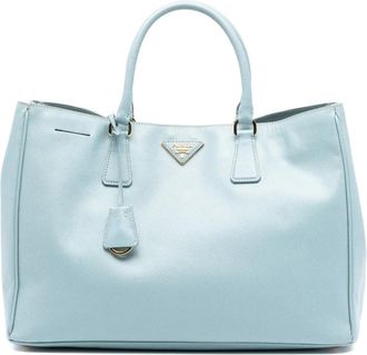 Prada 2010-2025 Large Saffiano Lux Galleria satchel - Blu