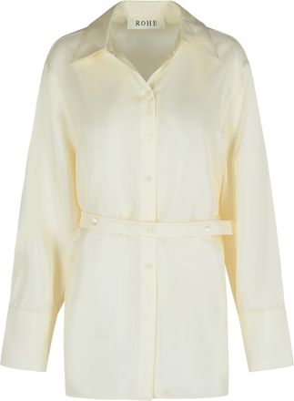 R&oacute;he Cream Silk Shirt