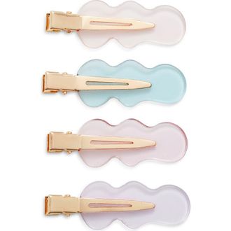 Chelsea28 4-Pack Creaseless Clips in Pink- Blue Multi at Nordstrom