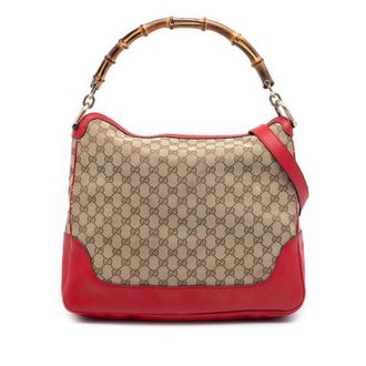 Gucci Pre-owned Gucci GG Canvas Bamboo Diana Satchel Ladies 282315 520981