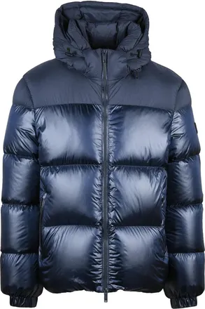Add Blue Puffer Glossy Finish Polyamide Down Jacket