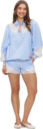 Silvian Heach Dames, Nachtkleding & Lounge, Blauw, Maat: 3XS