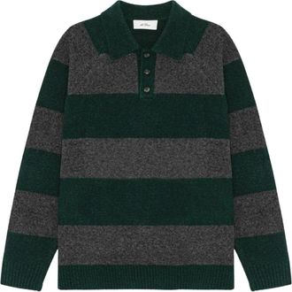 Les Deux Gestreepte Melange Gebreide Polo - Heren - Ronde hals truien - Veelkleurig - XL - Truien & Vesten