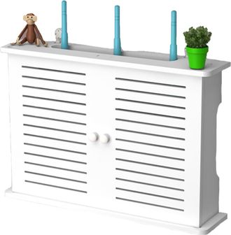 OEM Caja De Almacenamiento Para Router, Soporte De Pared, Router Wi-fi, Caja De Almacenamiento, Cable De Tv, Toma Empotrada, Soporte De Pared Wi-fi, Blanc