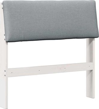 vidaXL Cabecero Tapizado Gris Claro 80 Cm Madera De Pino Macizo Vidaxl