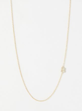 Midi34 Womens Alpha minimalist necklace
