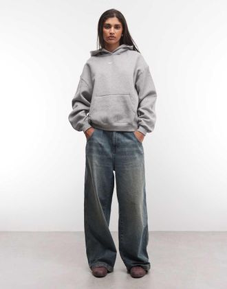 Nike Studio felpa con cappuccio oversize di peso medio in grigio