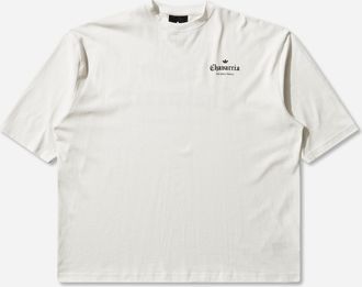adidas Men s Willy Chavarria Logo Shortsleeve T-Shirt Off White