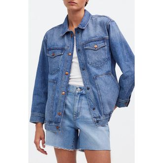 Madewell Oversize Trucker Jean Jacket in Sentell Wash at Nordstrom Rack, Size Xx-Large