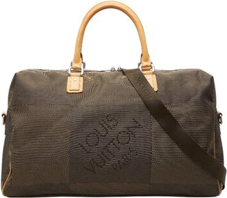 Louis Vuitton Damier Geant Brown Earth Canvas Leather Boston Bag Shoulder Bag (Pre-Owned)