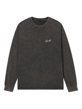 Five CM acid-wash long-sleeve T-shirt - Grey