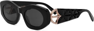 Bulgari Accessoires, Dames, Zwart, ONE Size, Calla Zonnebril