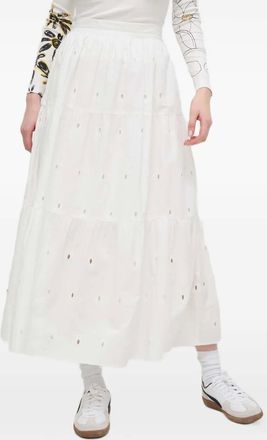 Desigual Gonna midi a strato con occhielli - Bianco