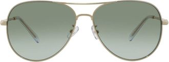 Tory Burch Green Gradient Pilot Ladies Sunglasses TY6114 33438E 60