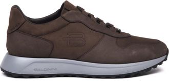Baldinini Nubuck Sneaker - Heren - Schoenen - Bruin - Maat: 42 EU Leer