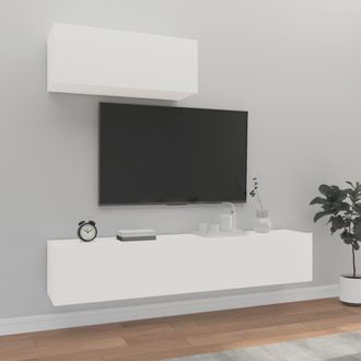 Berkfield Home 3 Piece TV Cabinet Set White Engineered Wood