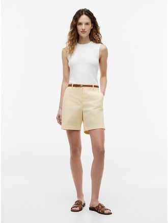 Tommy Hilfiger Womens Stretch 7 Chino Short - Yellow - 00