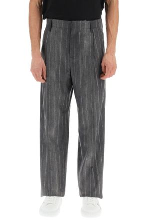 Versace Mens Printed Wool Pant - Grey - Size EU 50 (Mens)