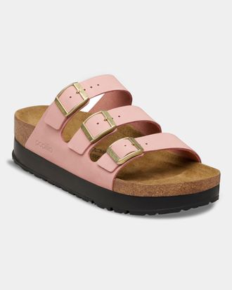 Birkenstock Womens III Flex Sandals in Pink Leather - Size UK 5.5