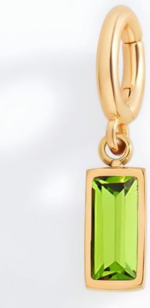 Mint & Lily Dainty Baguette Birthstone Charm in August Peridot at Nordstrom