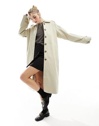Vila Trench color pietra con bottoni sul davanti-Neutro